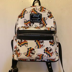 Loungefly Rainbow Mickey Mouse Mini Backpack